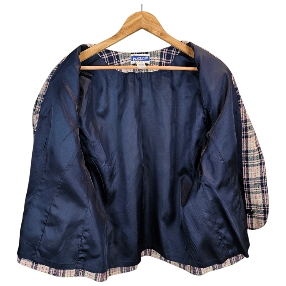 Pendleton Pure Wool Plaid Button Front Blazer Wom… - image 6